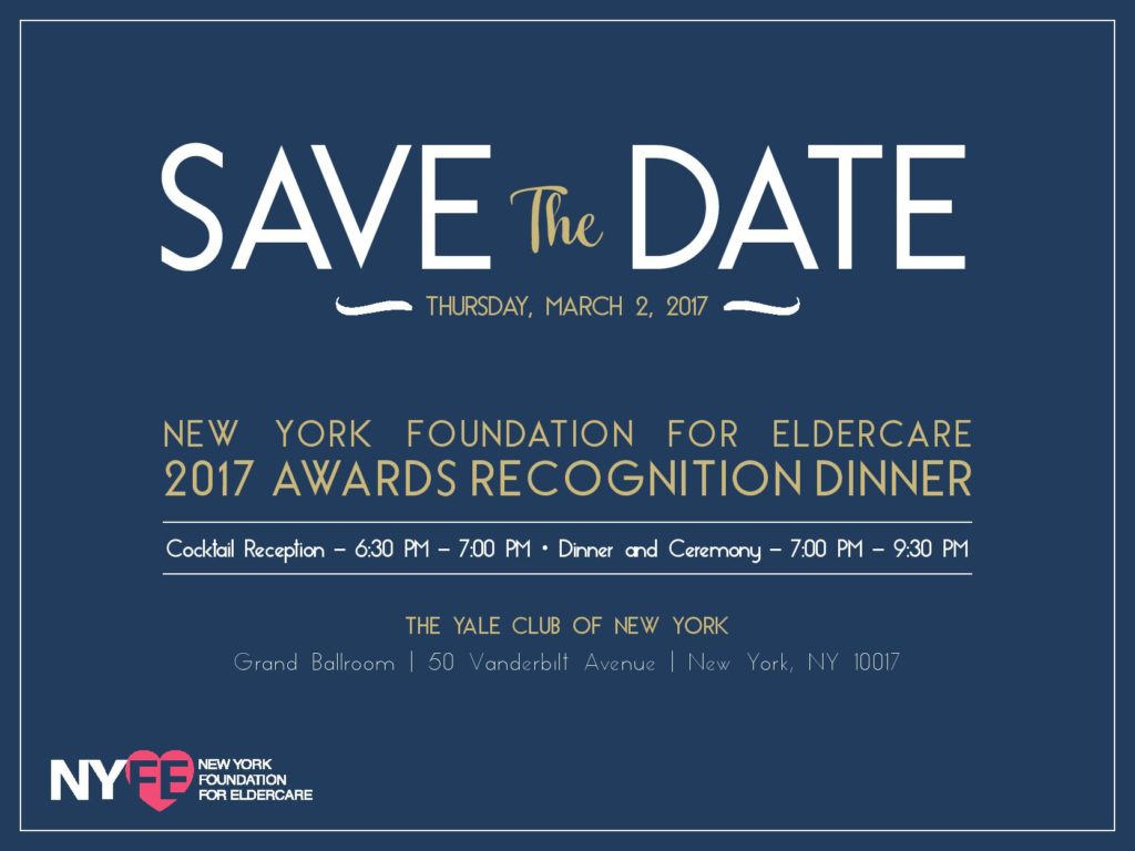 New York Foundation for Eldercare 2017 Awards Recognition Dinner